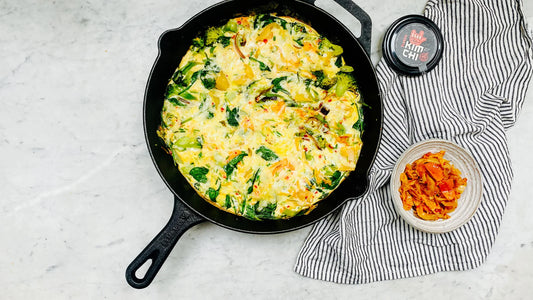 Gemüse-Omelette mit Kimchi⁠