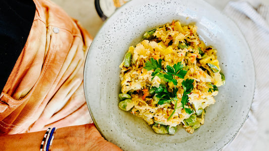 Sommerlicher Kartoffelsalat mit Spicy Blumenkohl